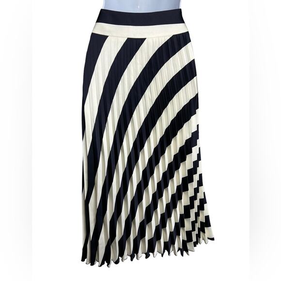 Boss Black and White Striped Midi Skirt - Picture 5 of 10